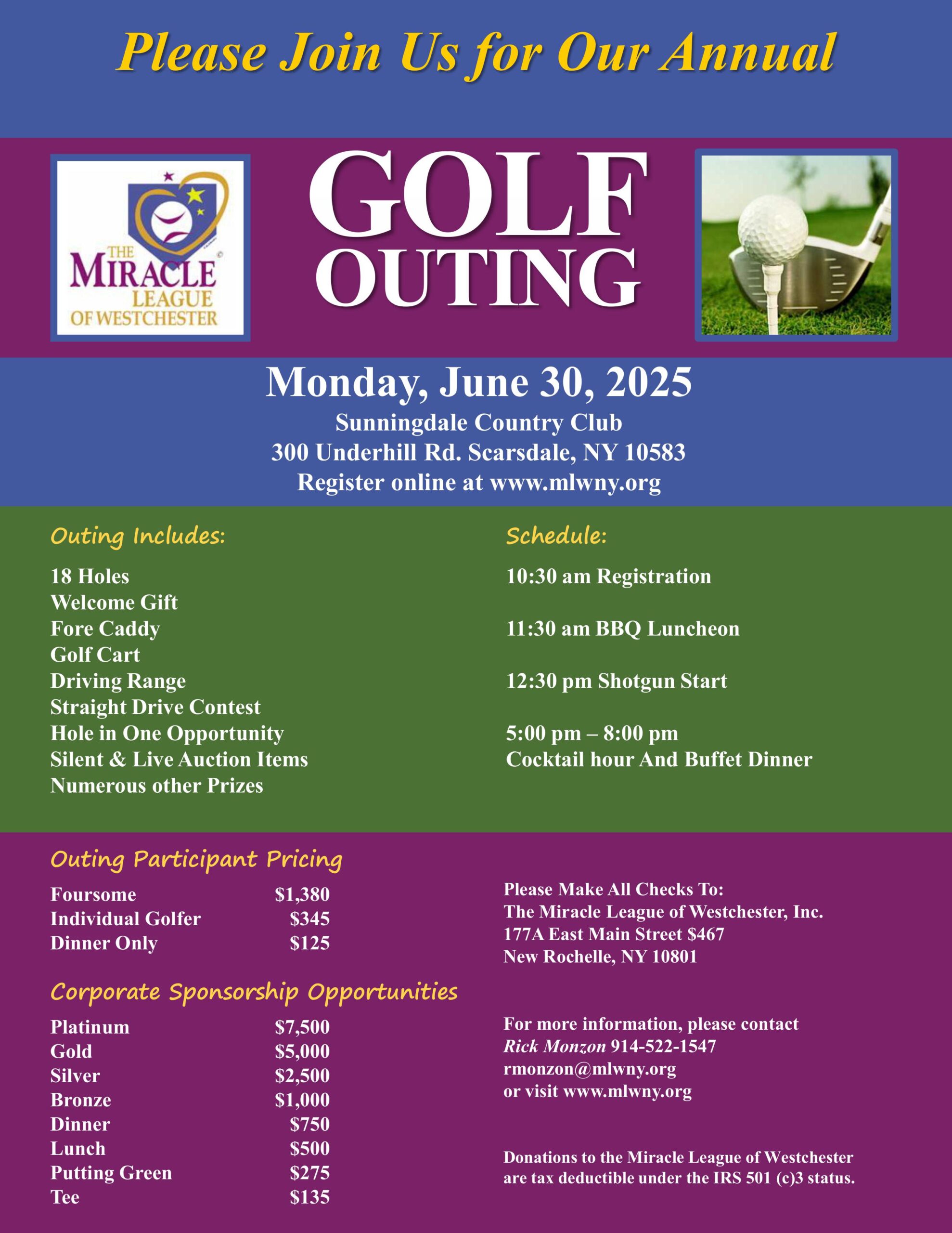 Golf Outing - One Page 2025